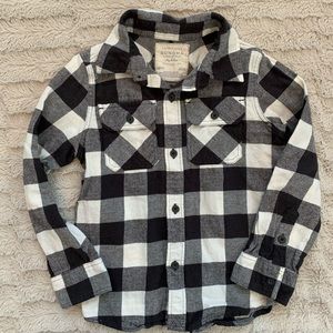 Button down buffalo plaid shirt